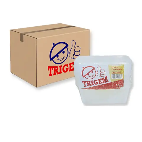 Trigem Microwavable Container (RO-250 / RO-10, Clear Body / Clear Lid, Pack)