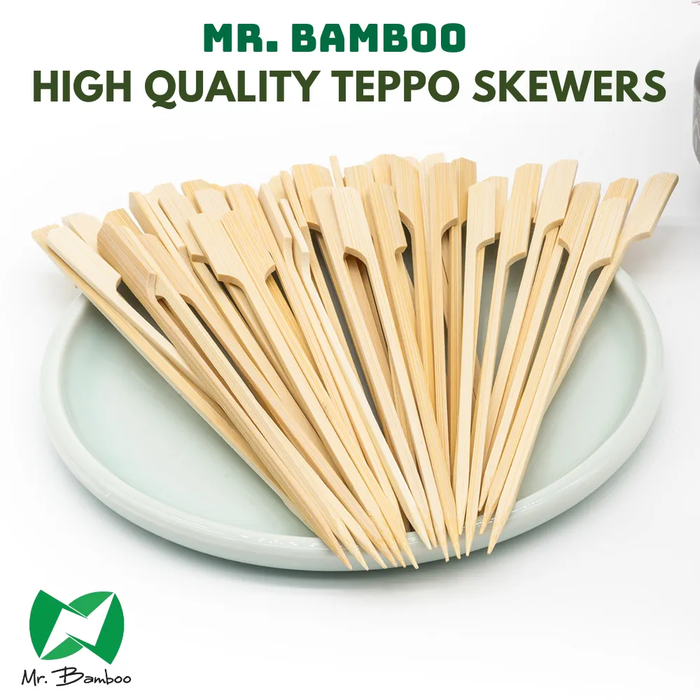 Mr. Bamboo Teppo Skewers (9 cm, Pack (100pcs))
