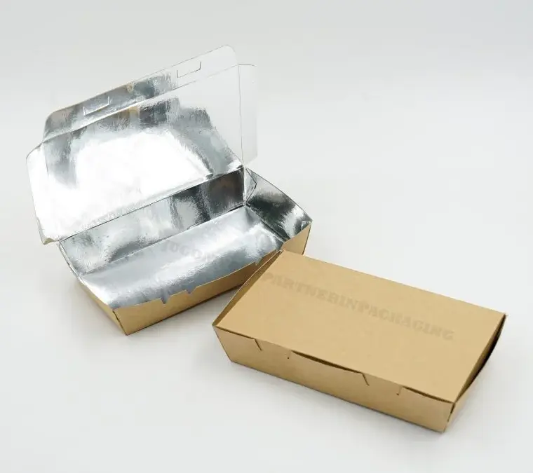 Trigem Brown/Silver Paper Wares (Nacho Tray Small 220cc, Pack)