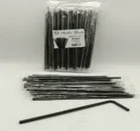 Mr. Bamboo Bending Juice Straw (White, 6mm x 230mm, 100pcs)