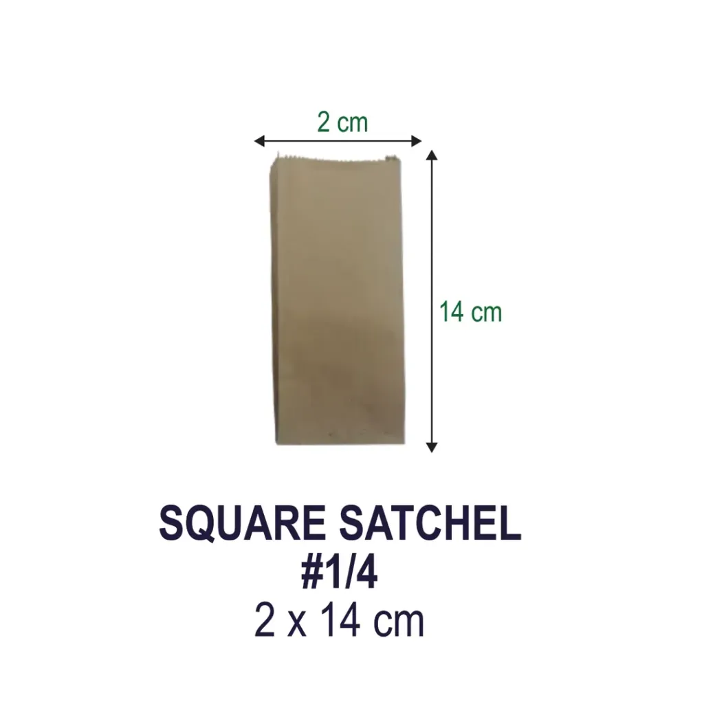 Kraft Paper Bag (1/4 Square Satchel, Pack (50pcs))