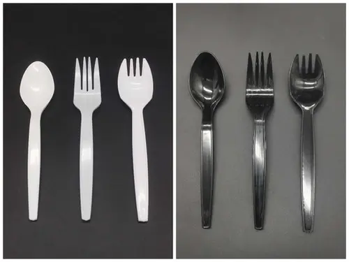 Gilas Plastic Utensils (Spoon, Black, Pack (25pcs))