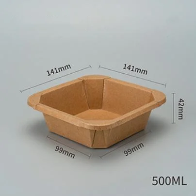 Octagonal Kraft Bowl (Bowl, 500mL, Pack (50pcs))