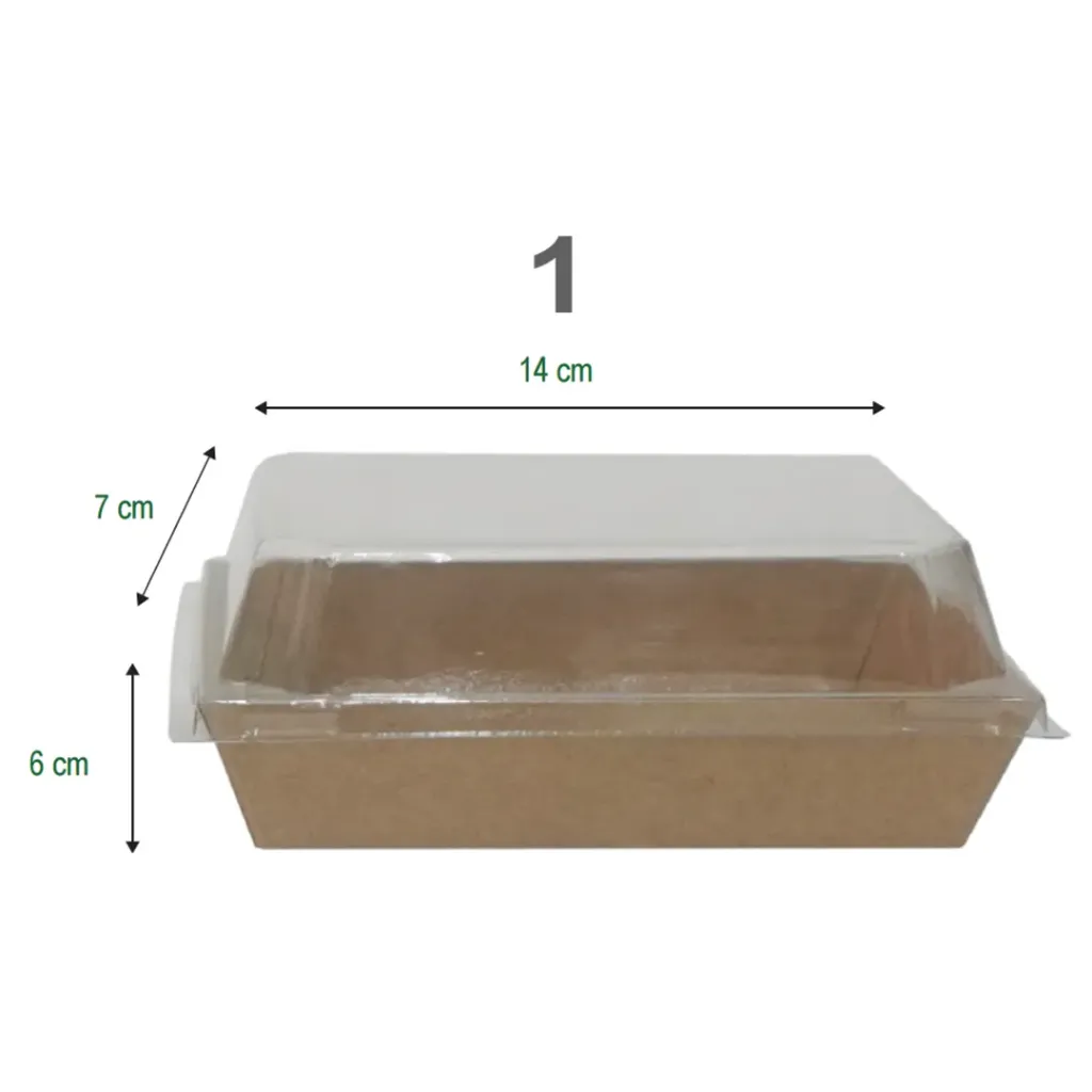 Sushi & Sandwich Tray (Kraft, #1 Rectangle, Pack (50pcs))