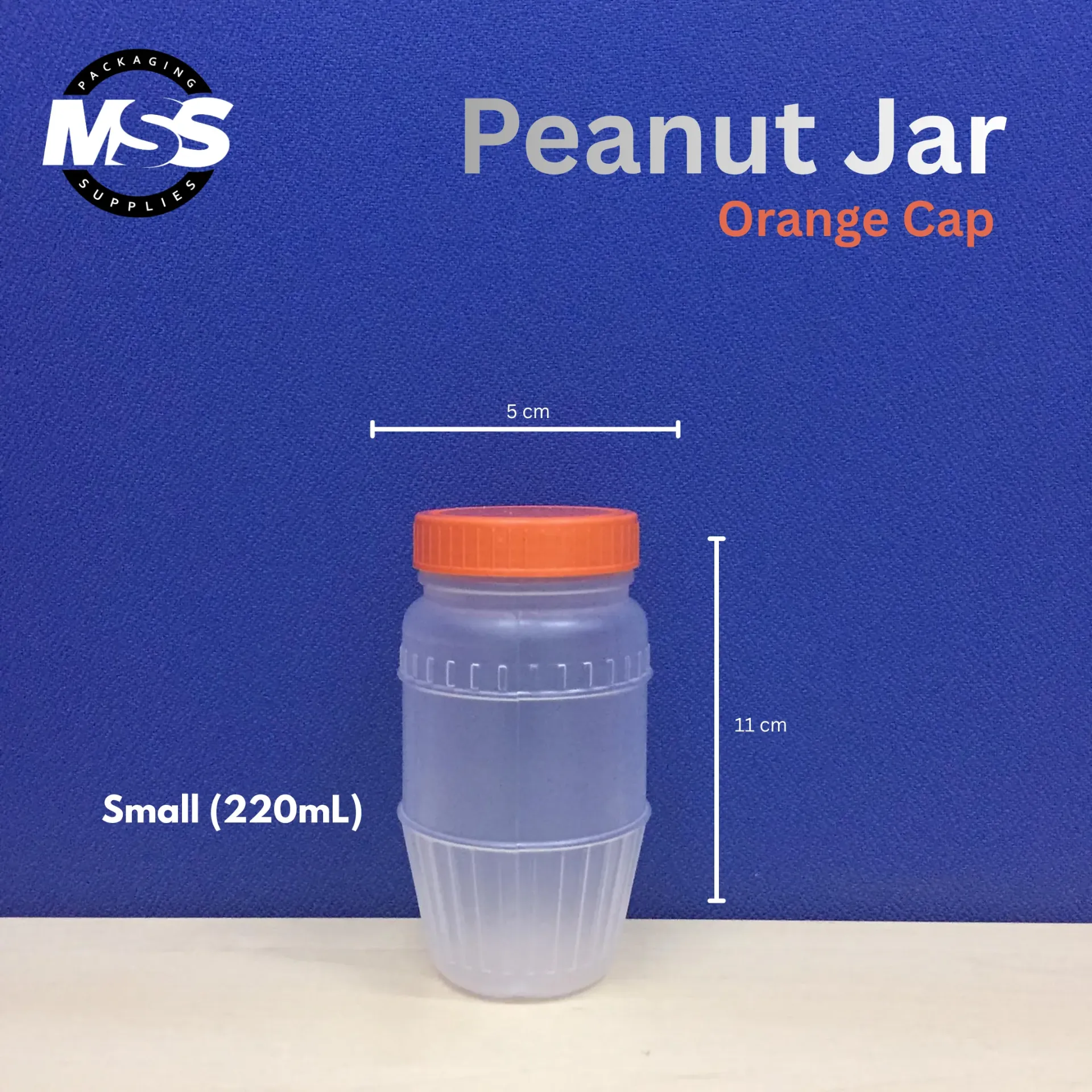 Peanut Jar (Orange Cap) (Jar, Small, /pc)