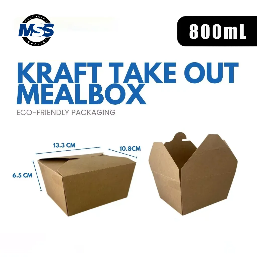 Take Out Box (Kraft, 800mL, 50pcs)