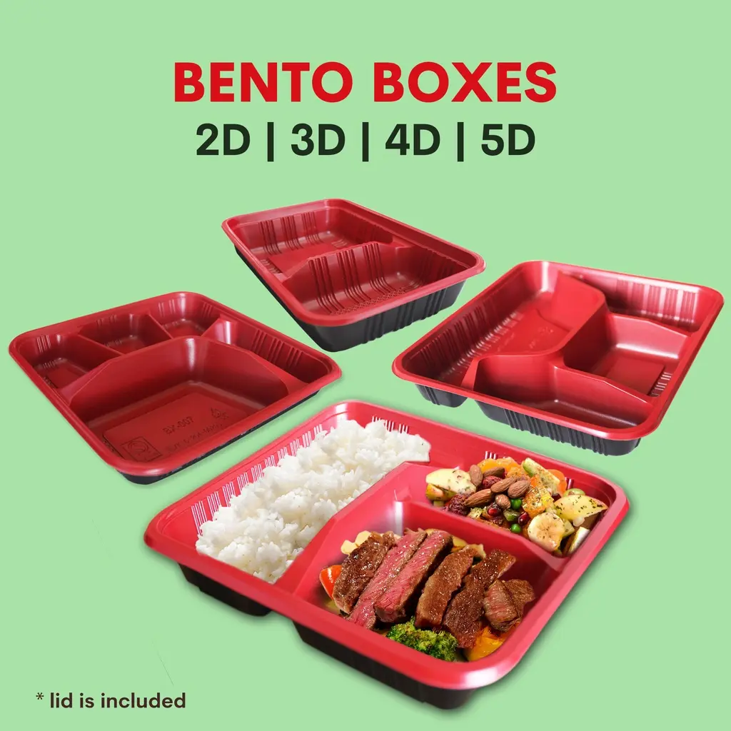 Plastic Bento with Lid (LB2, /pc)