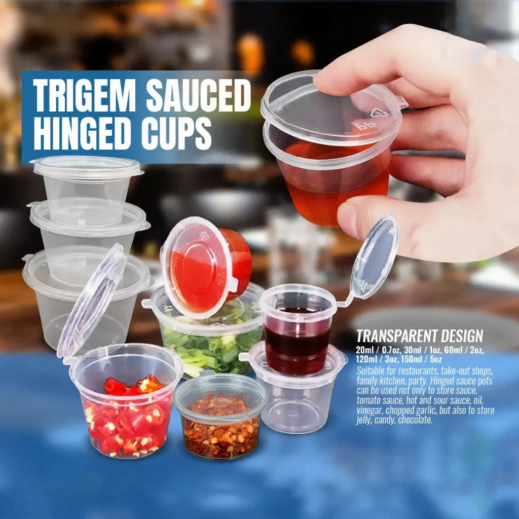 Trigem Hinged Cups (30mL/1oz, Pack)