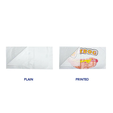 DW Hotdog Wrapper (w/ 2-Side Opening, 4x7.5in) (Pack (100pcs), Plain)