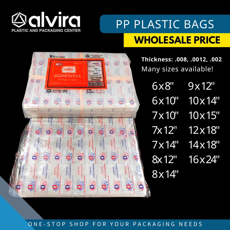 DoneWell PP .0012 - Crystal Poly Orange (5 x 8, Pack (100pcs))