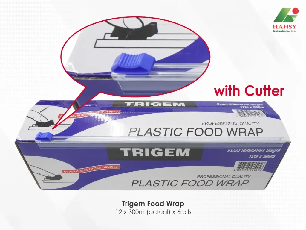 Trigem Plastic Food Wrap w/ Cutter (Box (6 Rolls))